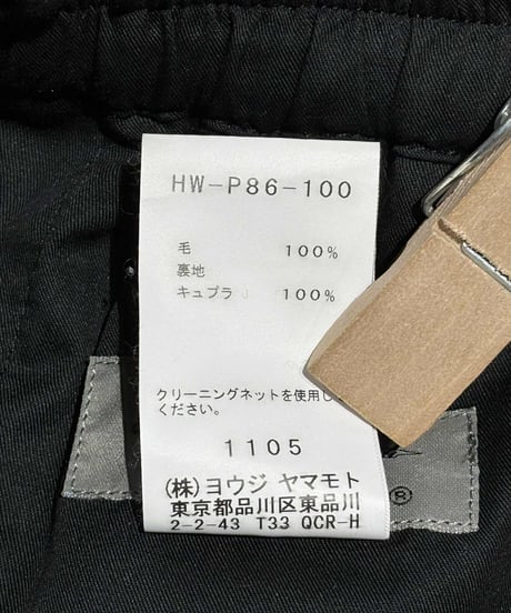 美品 2018SS yohji yamamoto pour homme ワイドパンツ（HW-P86-100）