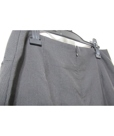 yohji yamamoto +noir ストライプ シンプルロングフレアスカート（NZ-S01-111）