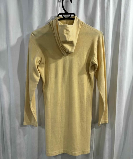 難あり 1980's yohji yamamoto femme vintage 丸文字ロゴ フーテッドカットソー（F-T-196xxx）