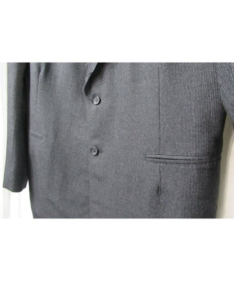 95aw yohji yamamoto pour homme vintage 鹿鳴館期 グレーストライプダメージ加工セットアップ（HE-J64-119）
