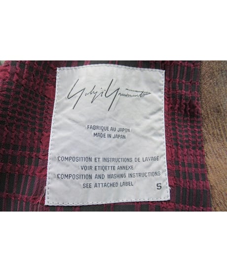 レア 95aw yohji yamamoto femme vintage バック 裏地デザイン レザージャケット（FE-J32-709）