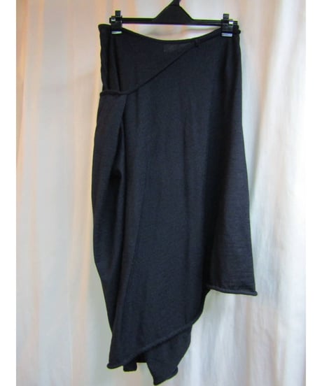 Y's yohji yamamoto 紺 ラップデザインアシメトリースカート YV-T56-169