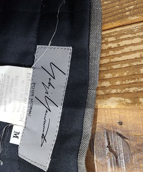 難あり 1995ss yohji yamamoto pour homme グレー スナップ釦 セットアップスーツ　(HB-J27-124)