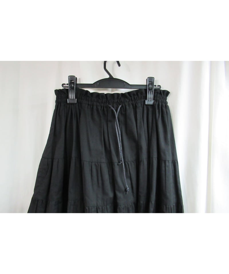 Y’s yohji yamamoto ウエストギャザー コットンフレアスカート STAFF STYLING｜THE SHOP YOHJI YAMAMOTO