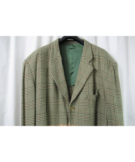 激レア AD1993 COMME des GARCONS HOMME PLUS 脱色 グレンチェック ベスト付きジャケット PJ-04022M