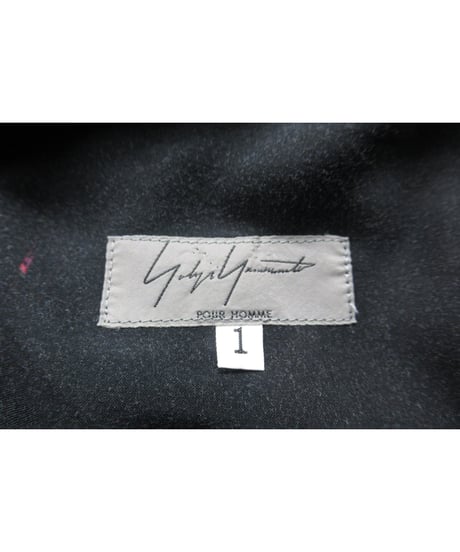 16ss yohji yamamoto pour homme 朝倉優佳ペイント ロングブラウス（HO-B62-222）