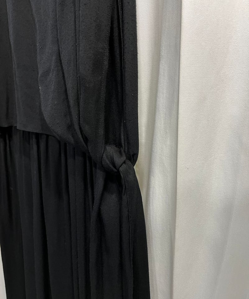 030862 Y's ノースリーブ ワンピース ワイズ yohji Y's / ワイズヨウジヤマモト | SLEEVELESS DRESS ストライプ切替