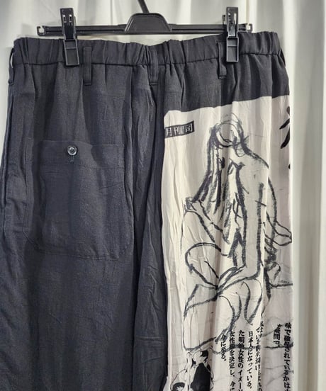 2019ss yohji yamamoto pour homme プリントパンツ （HH-P24－254）