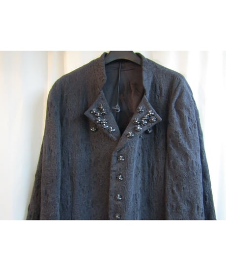 2015ss yohji yamamoto pour homme 装飾釦 ジャガードセットアップ（HU-J16-010）