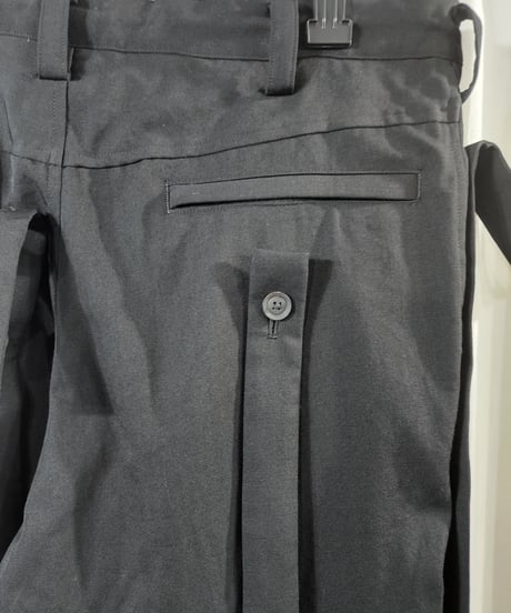 2020ss yohji yamamoto pour homme 黒 デザインパンツ  (HN-P54-100)
