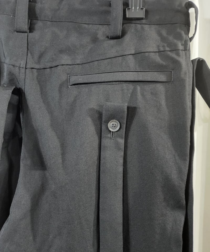 2020ss yohji yamamoto pour homme 黒 デザインパンツ (HN 2020ss yohji yamamoto pour homme 黒 デザインパンツ (HN