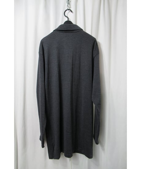 美品 98aw yohji yamamoto pour homme vintage グレー ウールシンプルブラウス（HY-T35-975）