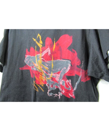 yohji yamamoto +noir BLACK Scandal プリントデザイン 半袖カットソー（NN-T29-094）