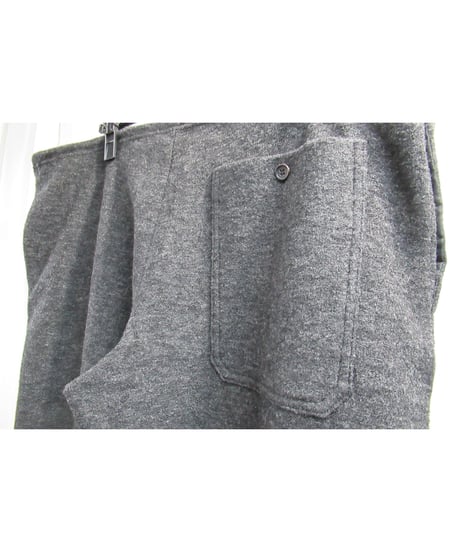 98aw yohji yamamoto pour homme vintage グレー シンプルワイドパンツ（HY-T58-980）