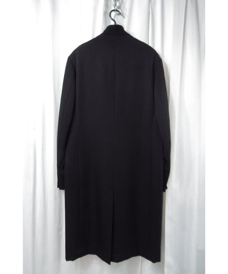 07aw yohji yamamoto pour homme 襟ニット切り替え 燕尾デザインロングジャケット（HX-J24-102）