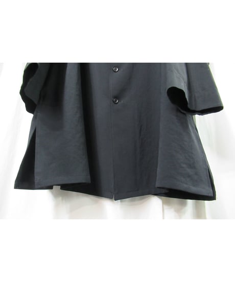 18ss yohji yamamoto pour homme 素材切替えデザイン ラグランスリーブブラウス（HW-B24-809）