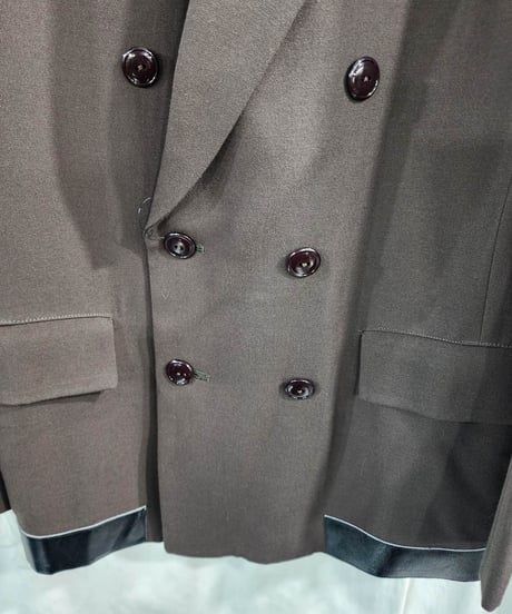1991aw yohji yamamoto pour homme 6.1THEMEN レザー切替えダブルジャケット (yj-003)