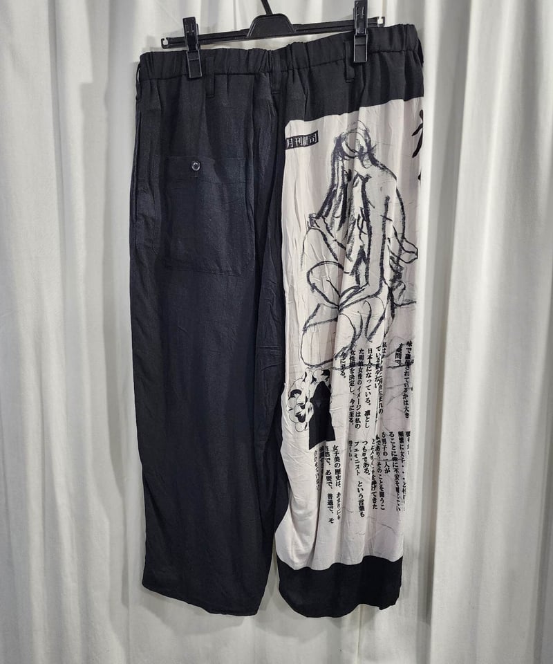 2019ss yohji yamamoto pour homme プリントパンツ （HH-P2