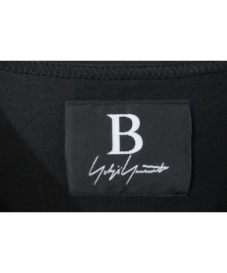 新品 17ss B yohji yamamoto +noir 黒 切り替えデザインカットソー ND-T60-086