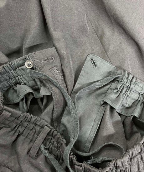 2021SS yohji yamamoto pour homme シワギャバ ゴム紐パンツ（HD-P53-100）