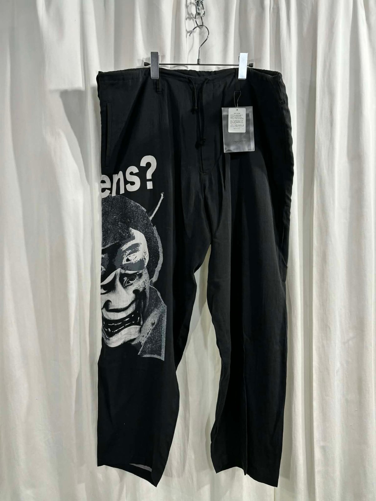 未使用 BLACK Scandal yohji yamamoto 般若プリント紐パンツ（HV-