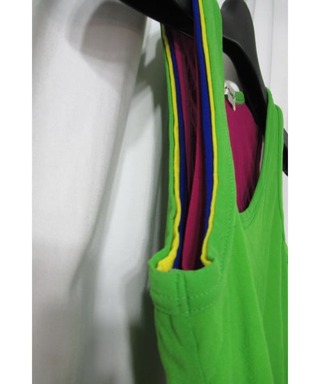 レア AD1989 COMME des GARCONS NOIR vintage バイカラー レイヤードタンクトップ GT-110640