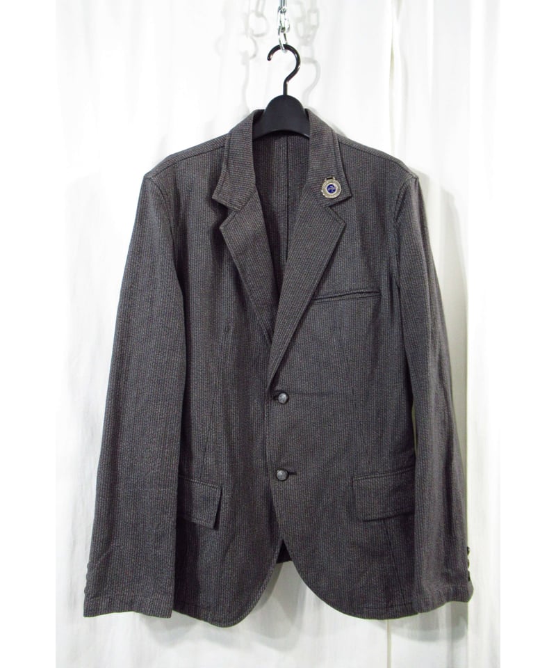 10ss yohji yamamoto pour homme グレー ストライプ ボタンデザイ 10ss yohji yamamoto pour homme グレー ストライプ ボタンデザイ