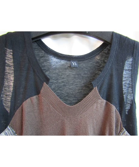 Y's yohji yamamoto フロントデザインリネンワンピース YX-T88-869