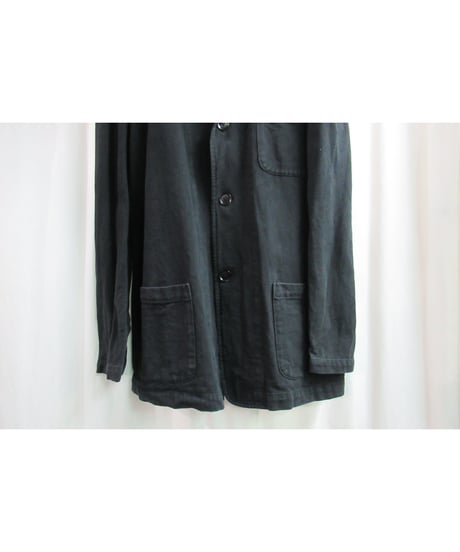 01ss yohji yamamoto pour homme 黒 ミリタリー シンプルブルゾン HX-Y64-067