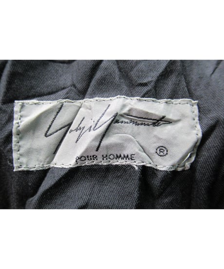19aw yohji yamamoto pour homme コットン 切替えデザイン チェックパンツ（HC-P69-817）