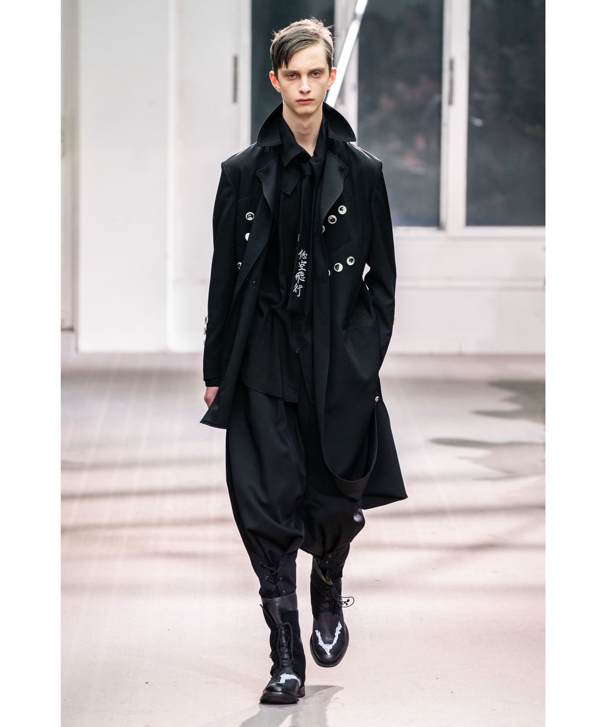 yohjiyamamoto pour homme19ss 穴あきロングジャケットメンズ ...