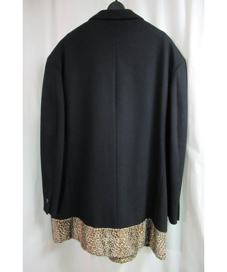 92aw yohji yamamoto pour homme vintage ヒョウ柄切替えデザインジャケット HS-J26-818