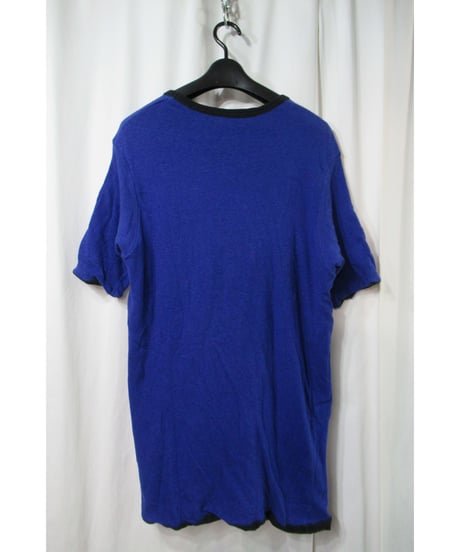 Y’s for men yohji yamamoto 裏地カラー切替えデザイン コットン半袖カットソー ブルー（MJ-T45-800）
