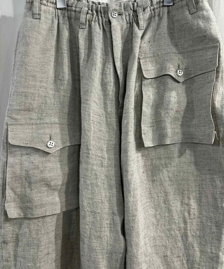 2017SS yohji yamamoto pour homme リネン カーゴパンツ（HD-P77-319）