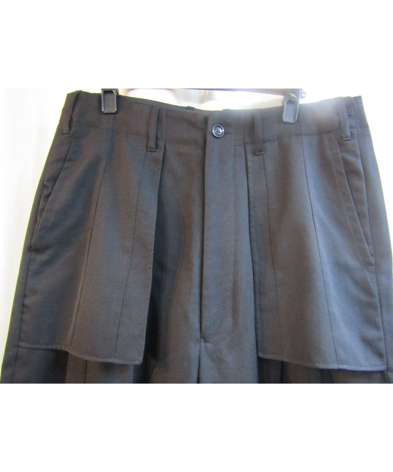 16ss yohji yamamoto POUR HOMME 縦ラインデザインワイドパンツ H