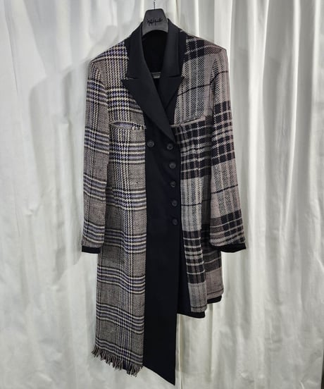2020aw yohji yamamoto pour homme アシンメトリーリバーシブルロングジャケット (HR-J17-874)