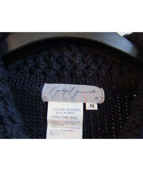 80’s yohji yamamoto femme vintage 紺 襟付ヘンリーネックニット（FK-2）