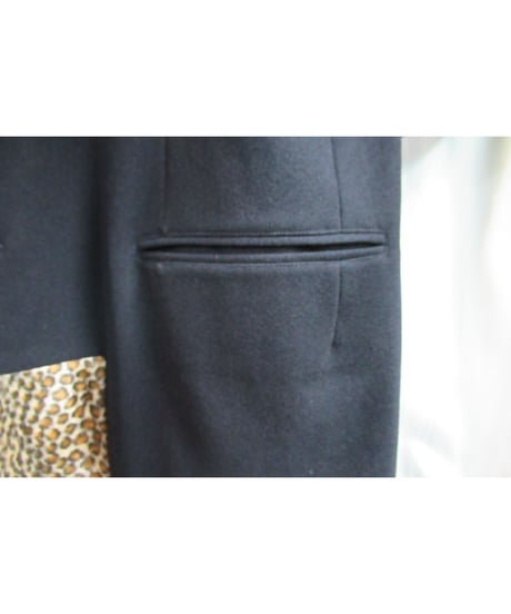 92aw yohji yamamoto pour homme vintage ヒョウ柄切替えデザインジャケット HS-J26-818