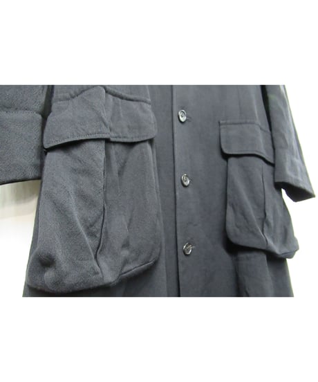 05aw yohji yamamoto pour homme デザインロングコート（HN-C10-104）