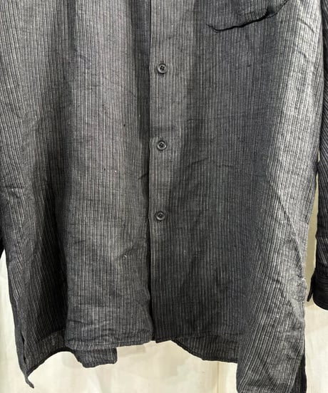 2024SS yohji yamamoto pour homme 二重襟長袖ブラウス（HS-B16-304）