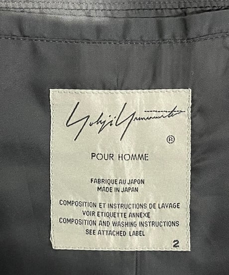 2018AW yohji yamamoto pour homme バックファスナージャケット（HV-J21-100）