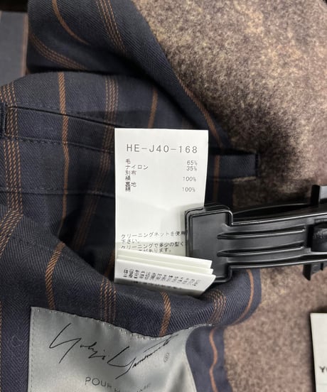 2022AW yohji yamamot pour homme ストール付きロングジャケット（HE-J40-168）