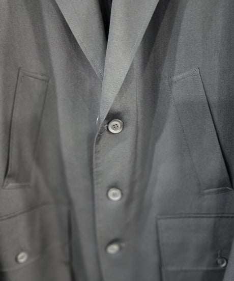 2022ss yohji yamamoto pour homme 黒 ミリタリーマチポケットデザインジャケット (HG-J46-100)