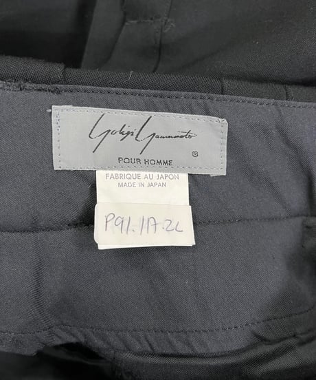 yohji yamamoto pour homme 3タックパンツ（P91-1A-2L）