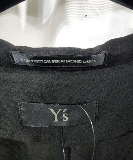 Y’s yohji yamamoto 黒 アシンメトリースナップ釦 デザインジャケット (YD-J09-201)