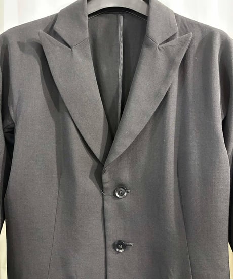 2016SS yohji yamamoto +NOIR アシンメトリーロングジャケット（NO-J17-100）