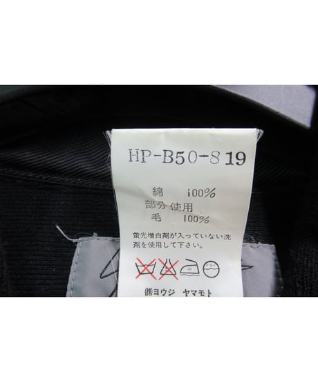 93aw yohji yamamoto pour homme vintage 黒 切替えデザインブラウス HP-B50-819
