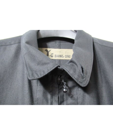 Y's BANG ON! yohji yamamoto ダブルファスナー スタンドカラーデザイン ロングブラウス（YA-B55-047）