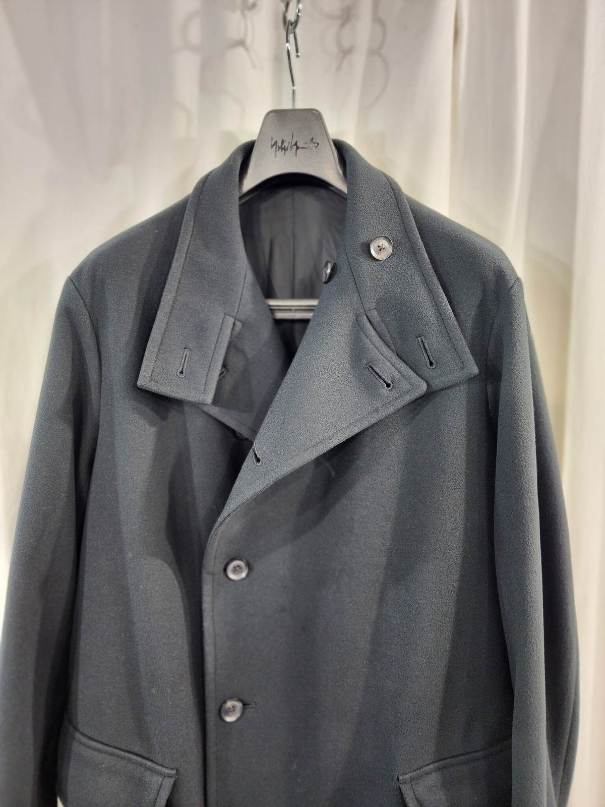 2019aw yohji yamamoto pour homme 黒 デザインコート (HC-