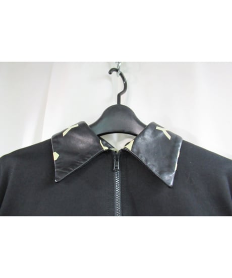 レア 新品未使用 07aw yohji yamamoto femme 黒 レザーモノグラムー燕尾ジャケット FX-J09-790
